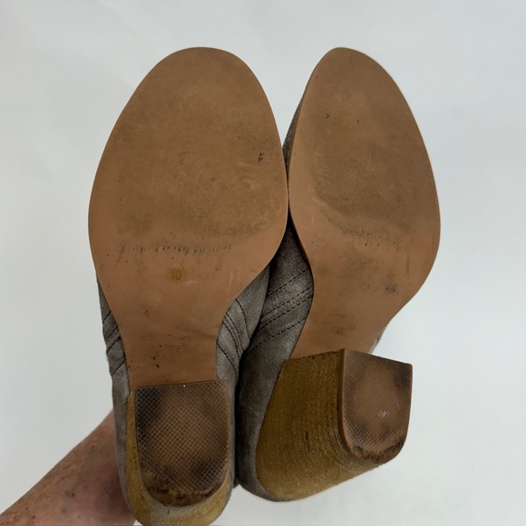 Jeffrey Campbell Mocha Brown Suede Ankle Boots Heeled Bootie Size 10 - Picture 8 of 10